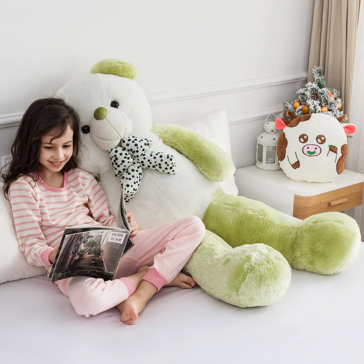 ZGXIONG Giant 4-Foot Green Teddy Bear | Extra Large Plush Toy for Kids, Gifts, and Home Decor