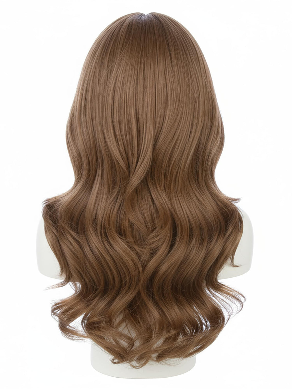 ZGXYZXMY Brown Wig for Girls – Long Wavy Middle Part, Synthetic Cosplay Wig