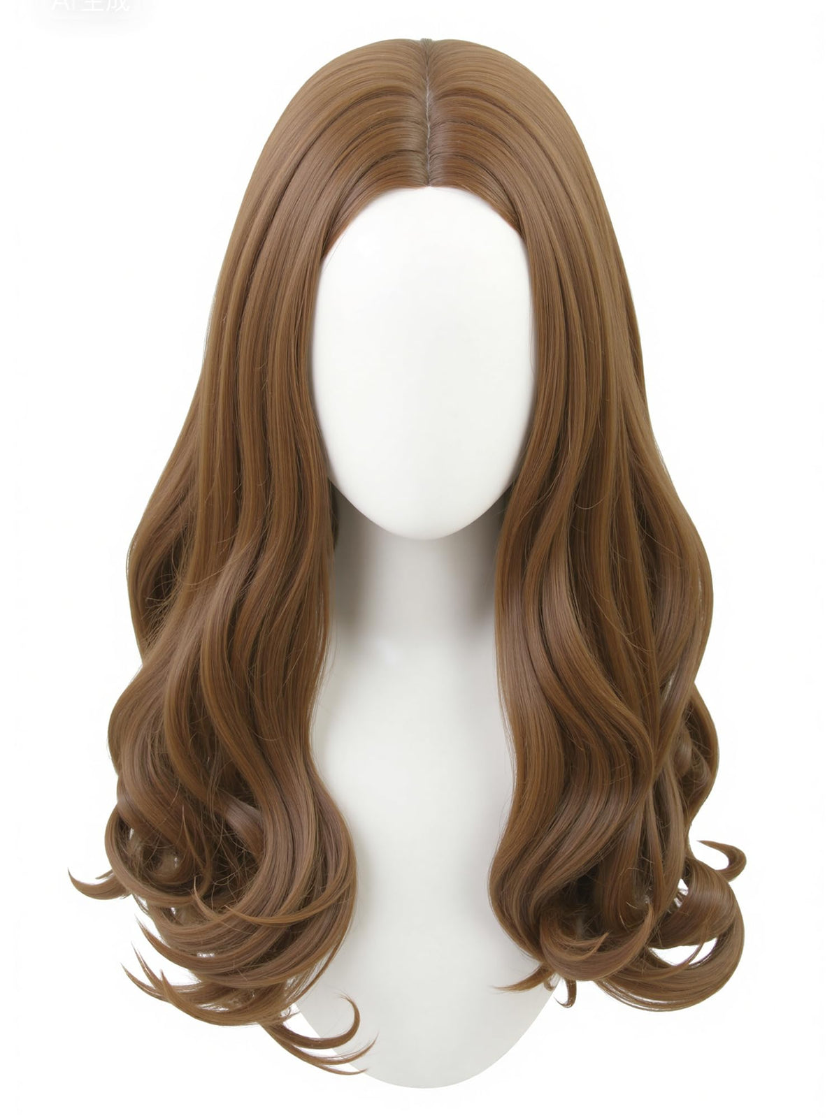 ZGXYZXMY Brown Wig for Girls – Long Wavy Middle Part, Synthetic Cosplay Wig