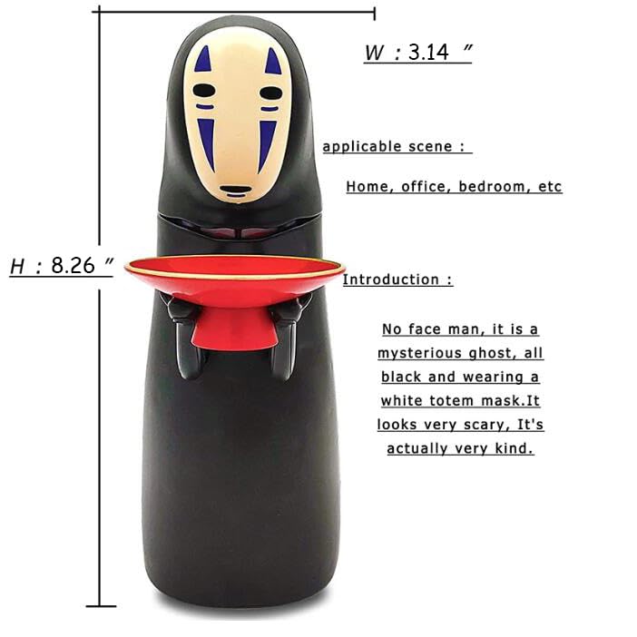 Zhanjiadm No Face Coin Bank – Auto Eating Piggy Bank for Kids (Black)