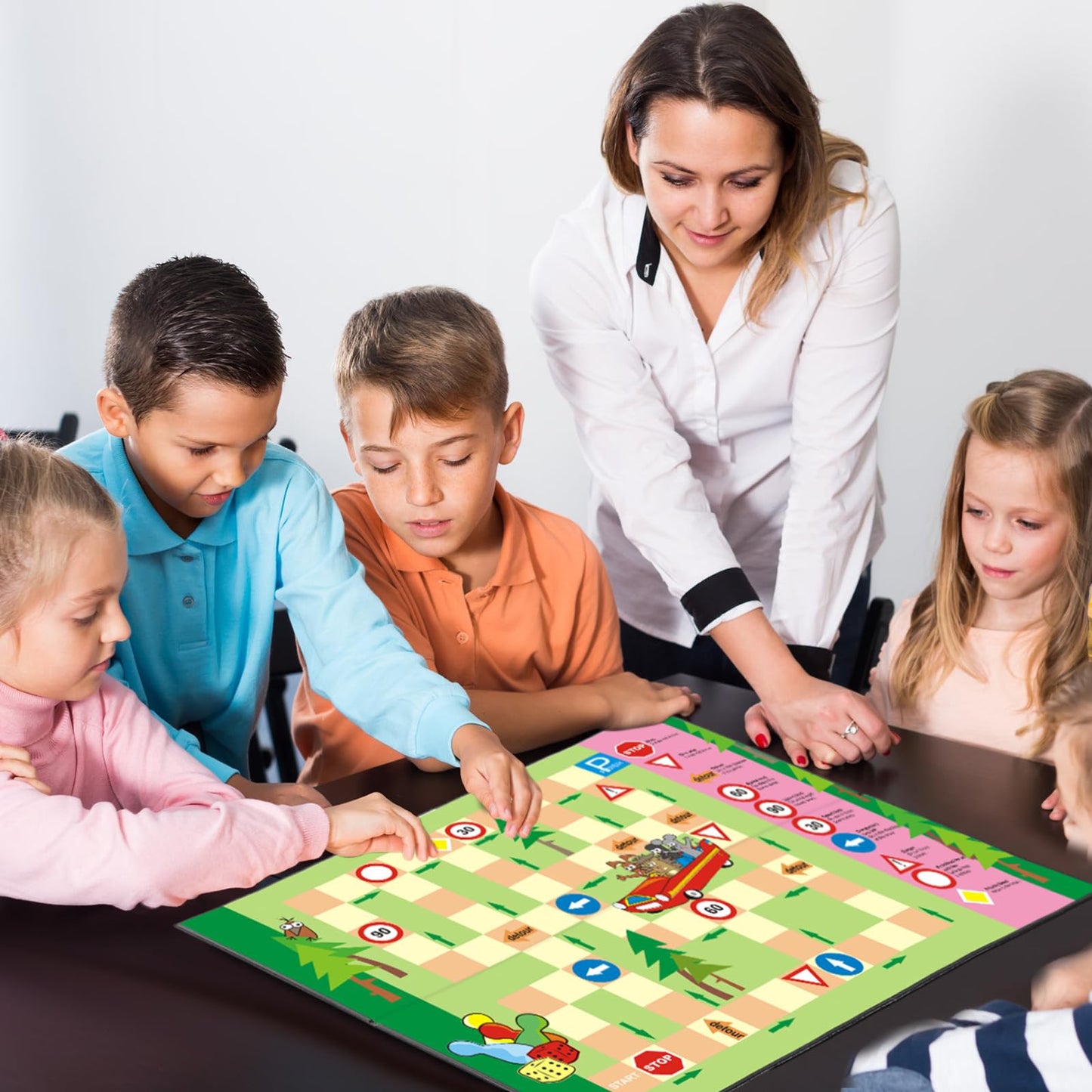 Zhanmai 4 Pcs Folding Blank Game Board – 20x20 Inch DIY Quad Fold Dry-Erase Board for Family, School & Classroom Activities