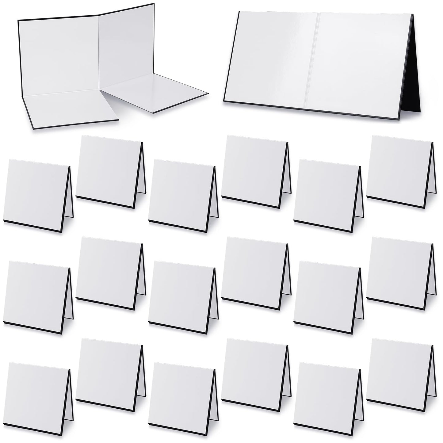 Zhanmai 4-Pack Blank 18x18 Quad-Fold Dry Erase Game Boards for DIY Classrooms and Activities
