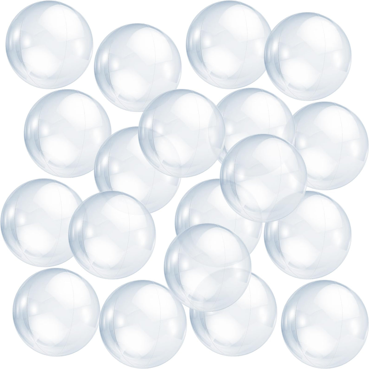 Zhanmai 6-Pack 16-Inch Clear Beach Balls | Inflatable Pool Balloons for Beach Parties & Luau Decor