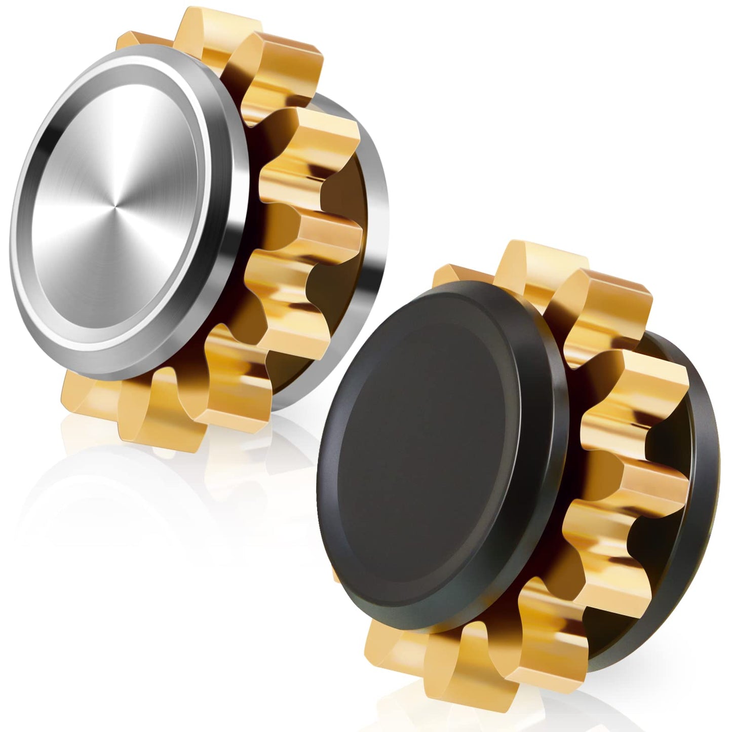 Zhanmai 2-Piece Copper Gear Fidget Spinner for Adults – Brass Gear, Steel Bearings