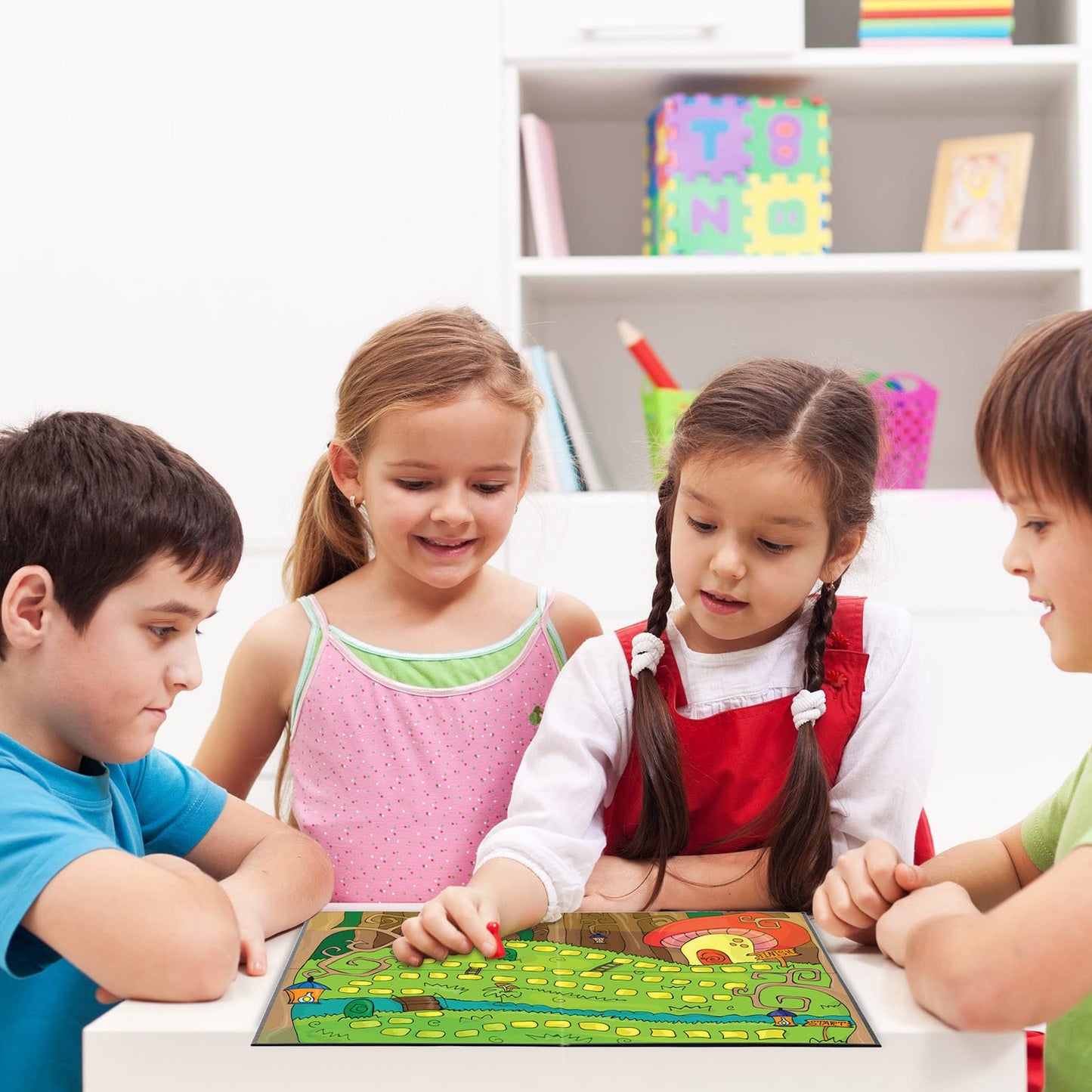 Zhanmai 4-Pack Folding Blank Game Boards – 18x18 in | Dry Erase Quad Foldable Boards for DIY Games