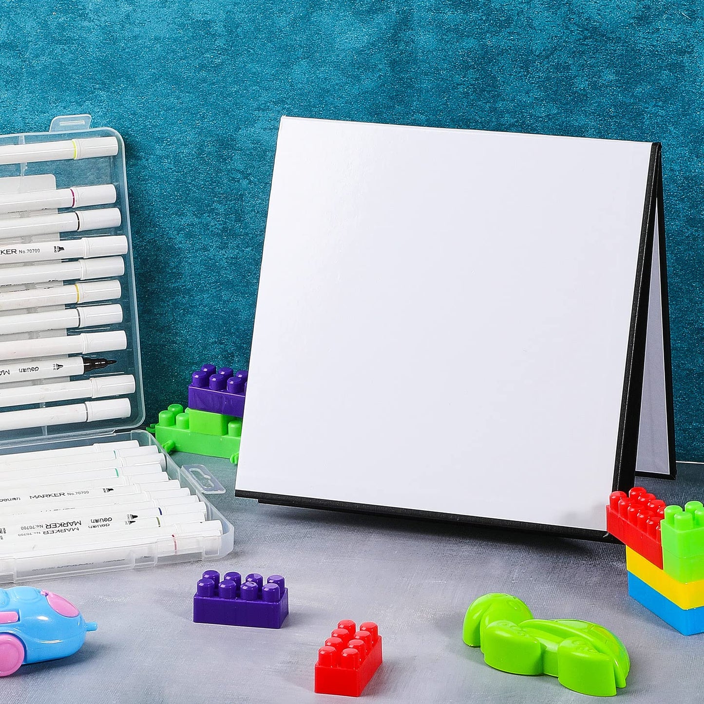 Zhanmai 4-Pack Blank 18x18 Quad-Fold Dry Erase Game Boards for DIY Classrooms and Activities