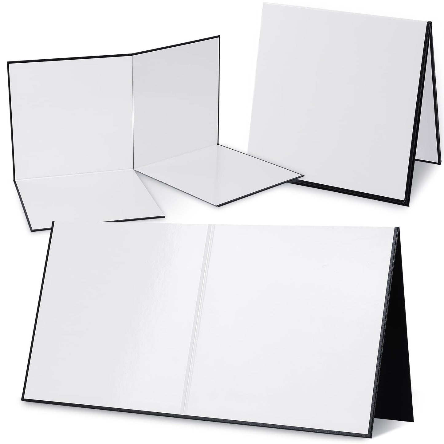 Zhanmai 4 Pcs Folding Blank Game Board – 20x20 Inch DIY Quad Fold Dry-Erase Board for Family, School & Classroom Activities