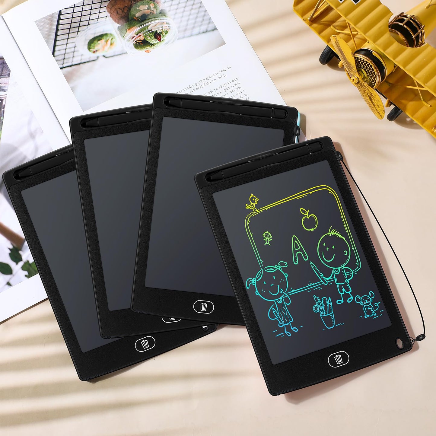 Zhehao 32 Pcs LCD Writing Tablet for Kids – 8.5 Inch Doodle Board Pack (Black)