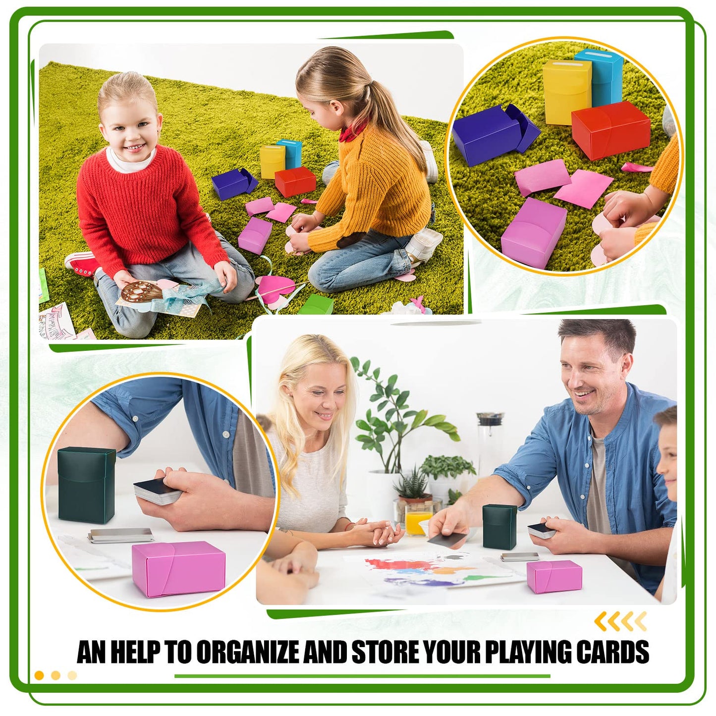 Zhehao 40-Piece Deck Card Boxes with 20 Dividers – 20 Deck Cases & Divider Set | Card Storage Organizer for Trading, Family, Party Games