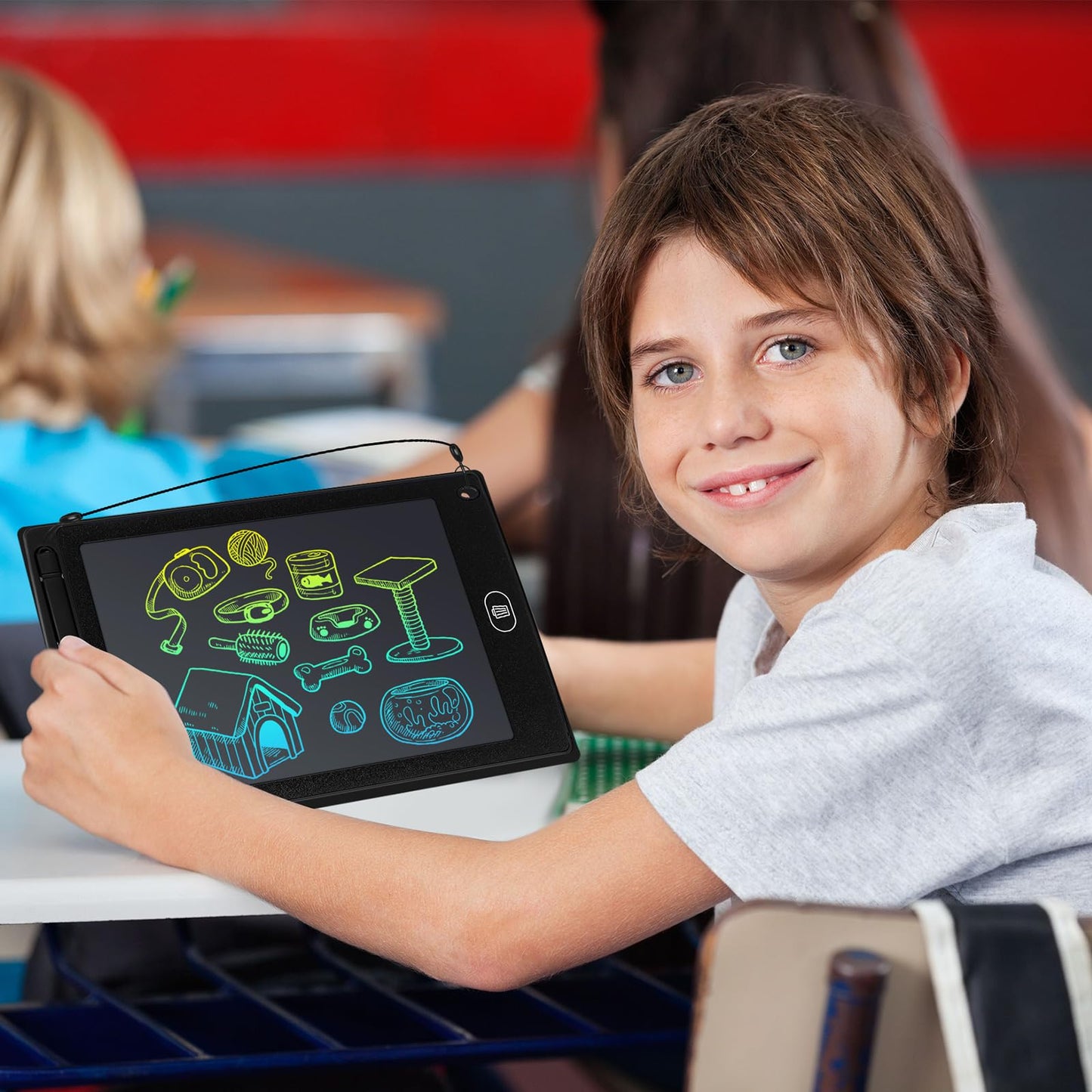 Zhehao 32 Pcs LCD Writing Tablet for Kids – 8.5 Inch Doodle Board Pack (Black)