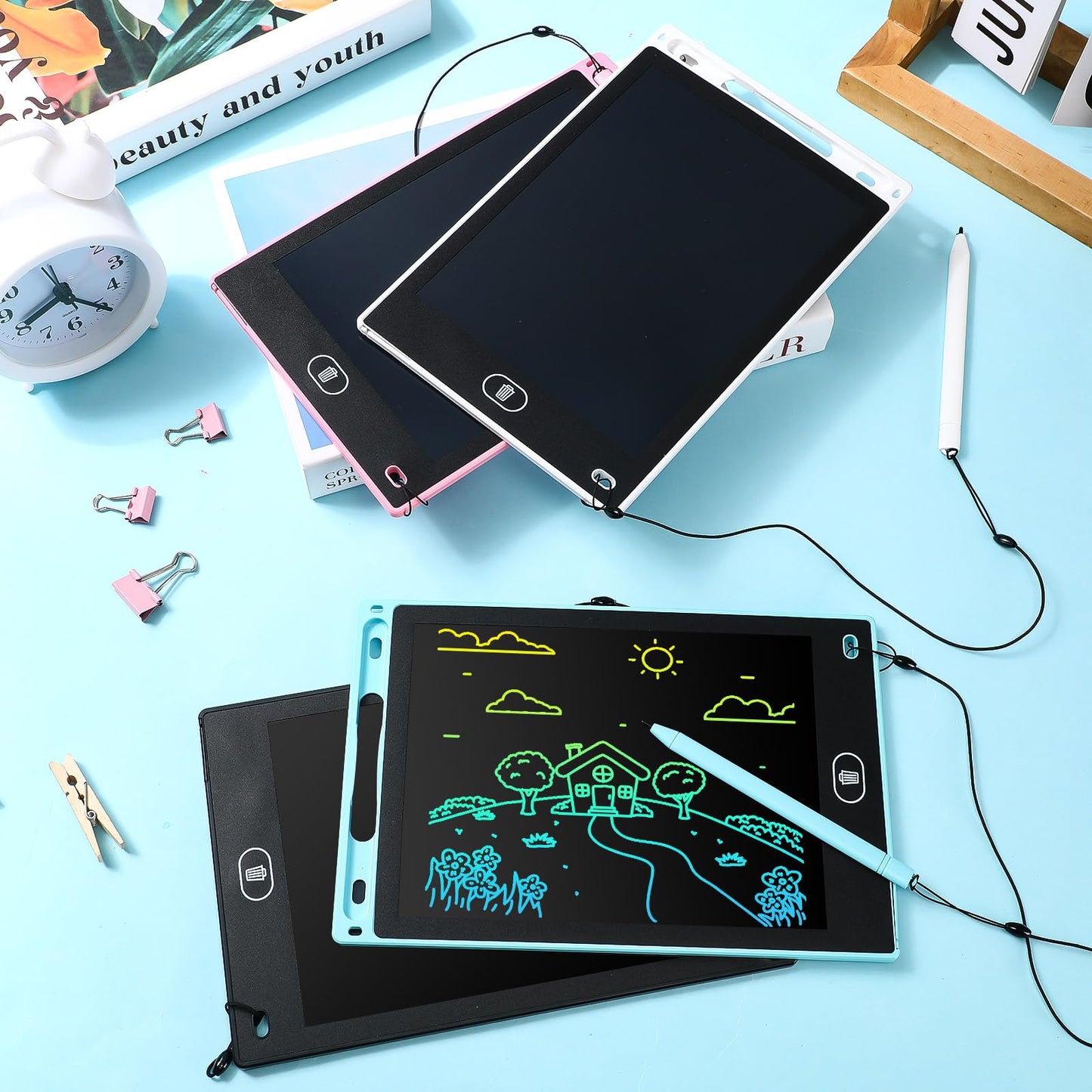 Zhehao 20-Pack LCD Writing Tablets for Kids – 8.5-Inch Colorful Doodle Boards