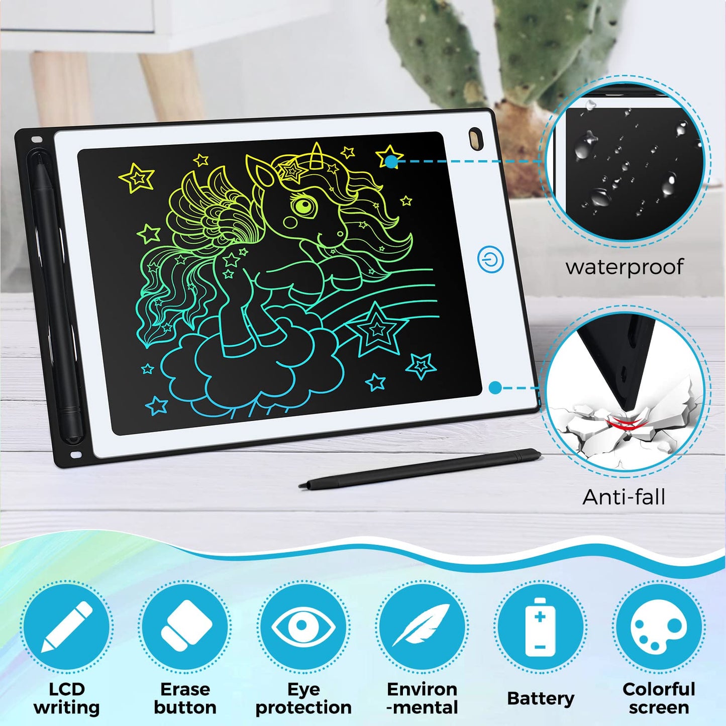 Zhehao 32 Pcs LCD Writing Tablet Set – 8.5-Inch Colorful Doodle Boards for Kids (Ages 3-10)