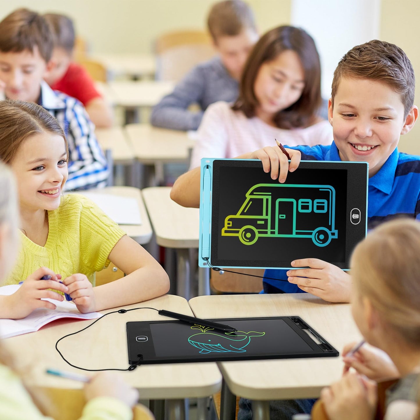 Zhehao 20-Pack LCD Writing Tablets for Kids – 8.5-Inch Colorful Doodle Boards