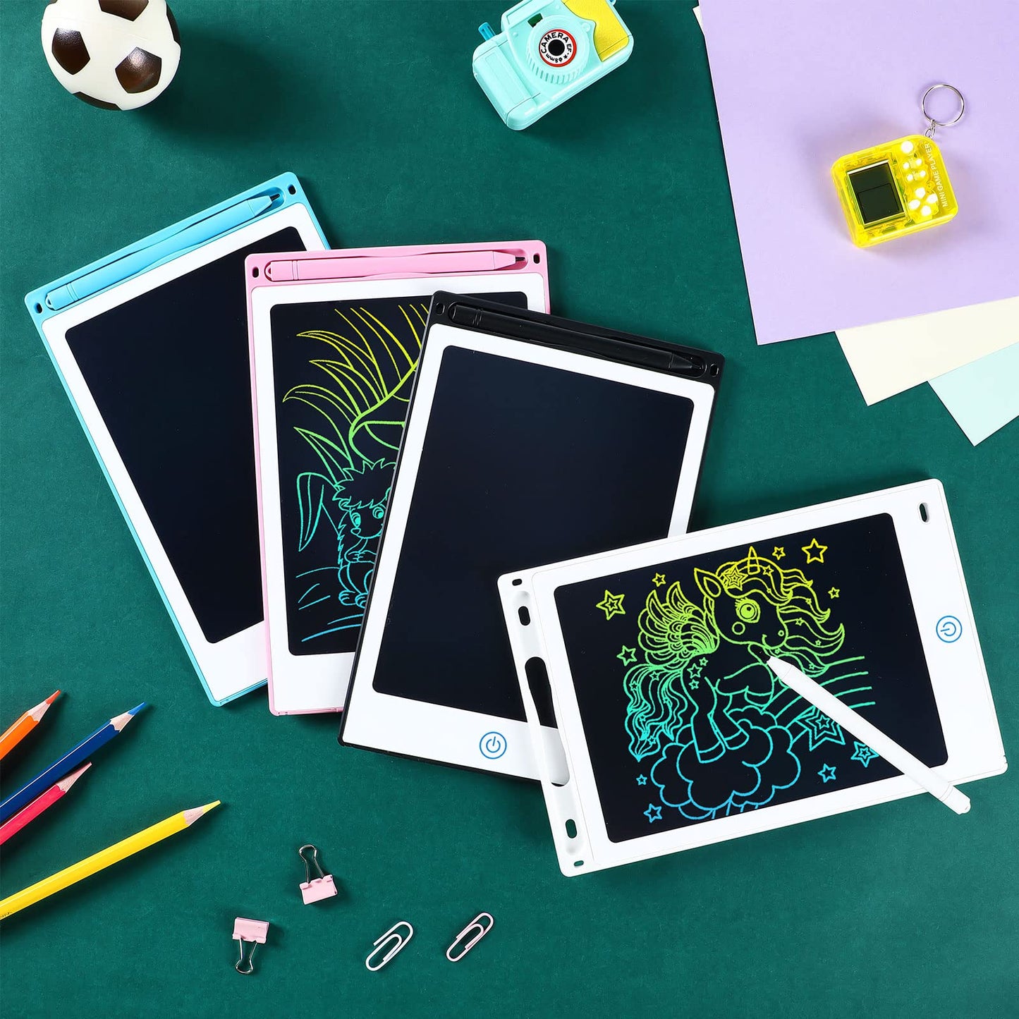 Zhehao 20-Pack LCD Writing Tablets for Kids – 8.5-Inch Colorful Doodle Boards (Pastel & Classic)