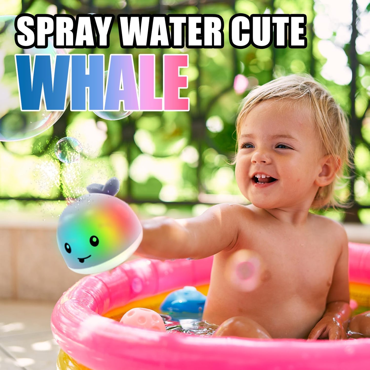 ZHENDUO Baby Bath Toys – Light-Up Sprinkler Whale Bath Toy for Toddlers and Kids