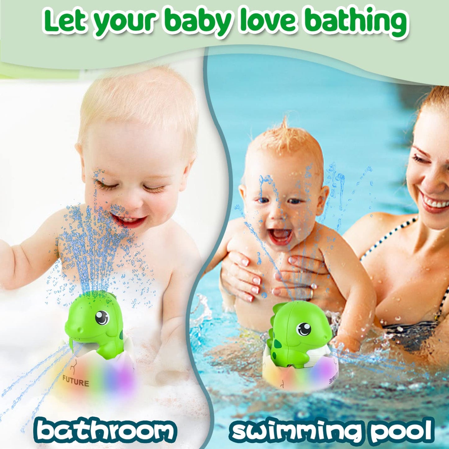 ZHENDUO Baby Bath Toys – Rechargeable Whale Sprayer with Lights