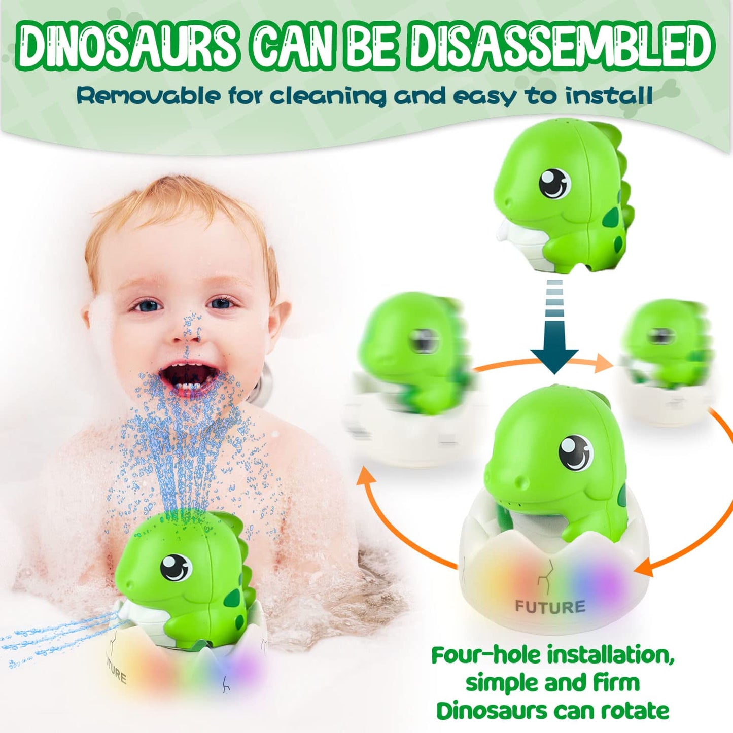 ZHENDUO Baby Bath Toys – Rechargeable Whale Sprayer with Lights