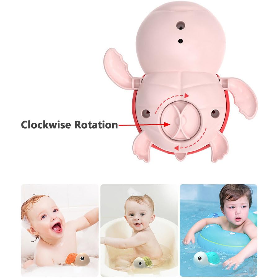 ZHFUYS Bath Toy Set - 5 Pack Wind-Up Animal Toys for Toddlers 1-3