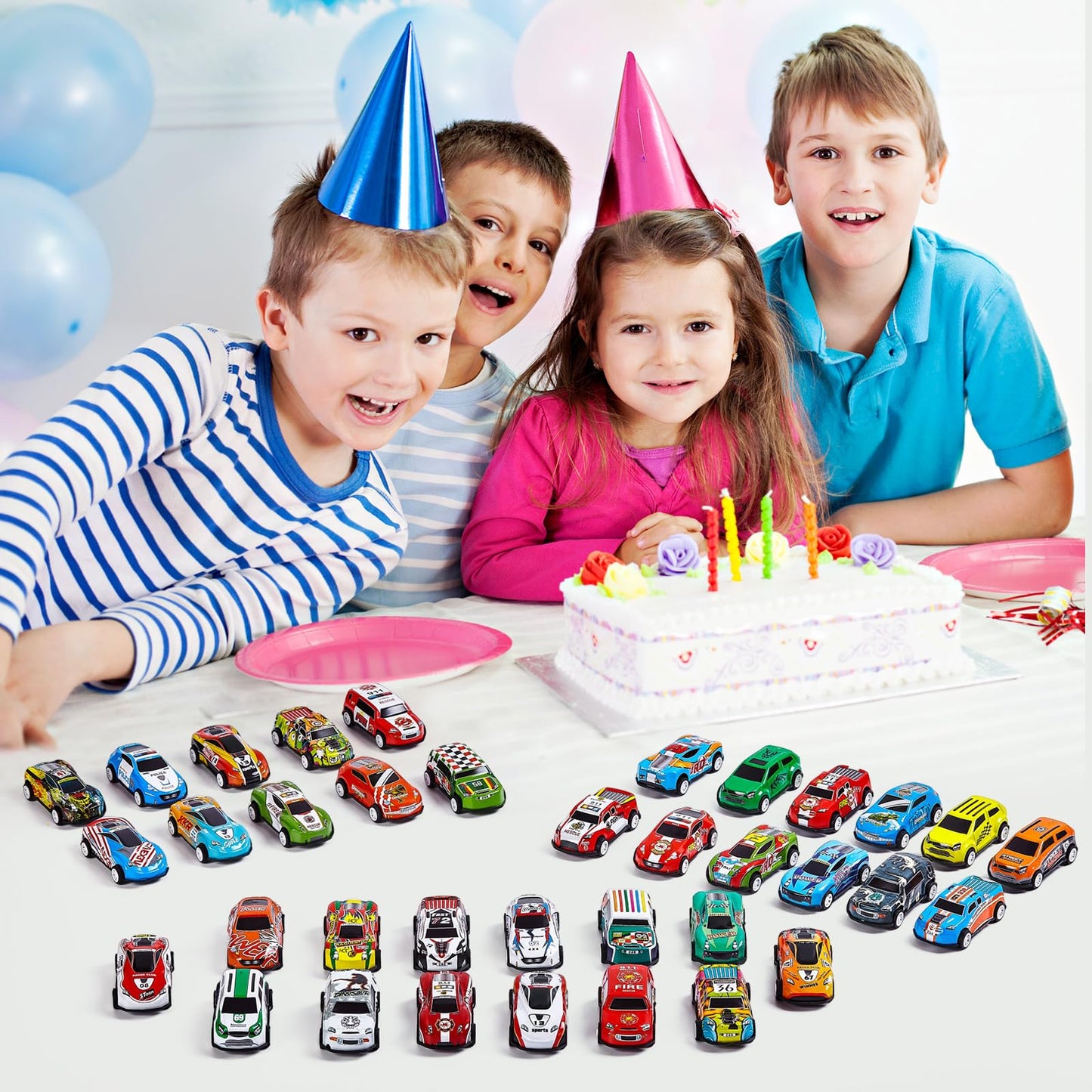 ZHFUYS 36-Piece Metal Pull Back Cars Set for Kids 3-8 | Durable, Safe, Colorful Toy Cars