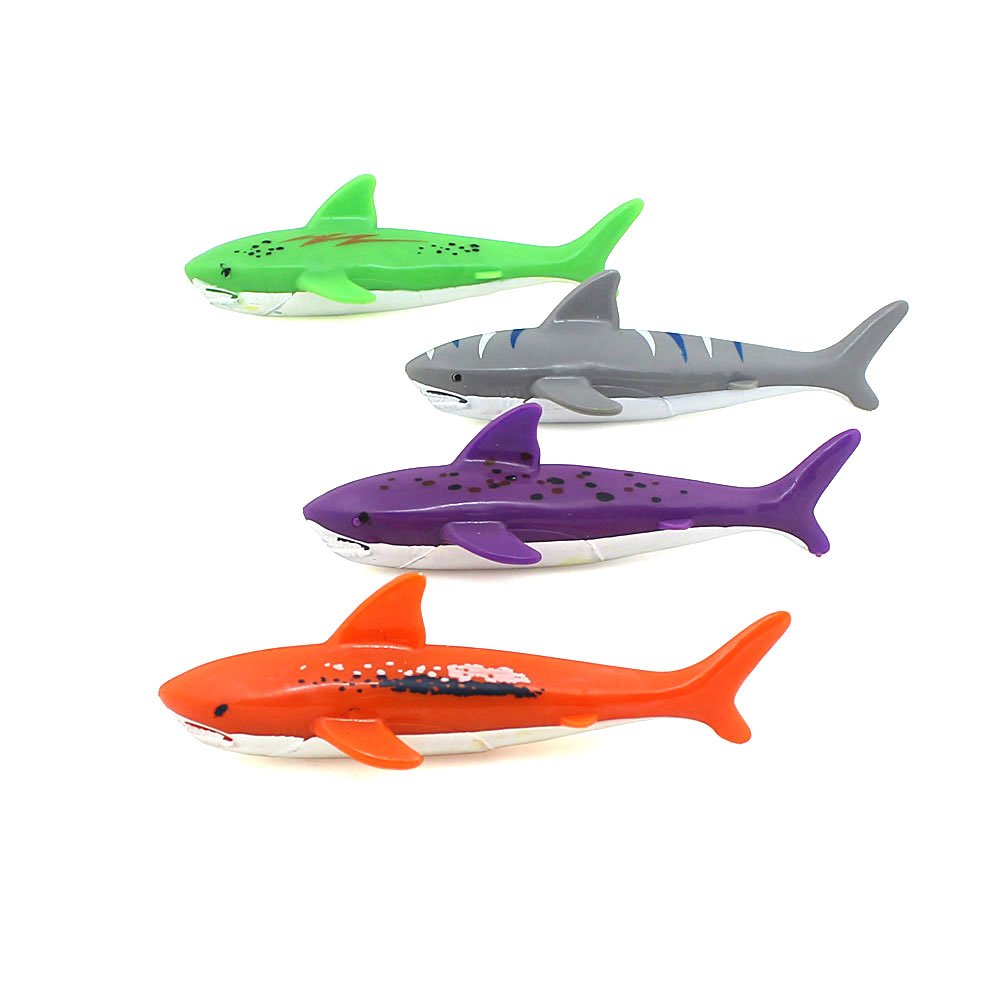 ZHFUYS Diving Pool Toy Shark Torpedo – 4 Pack for Water Play