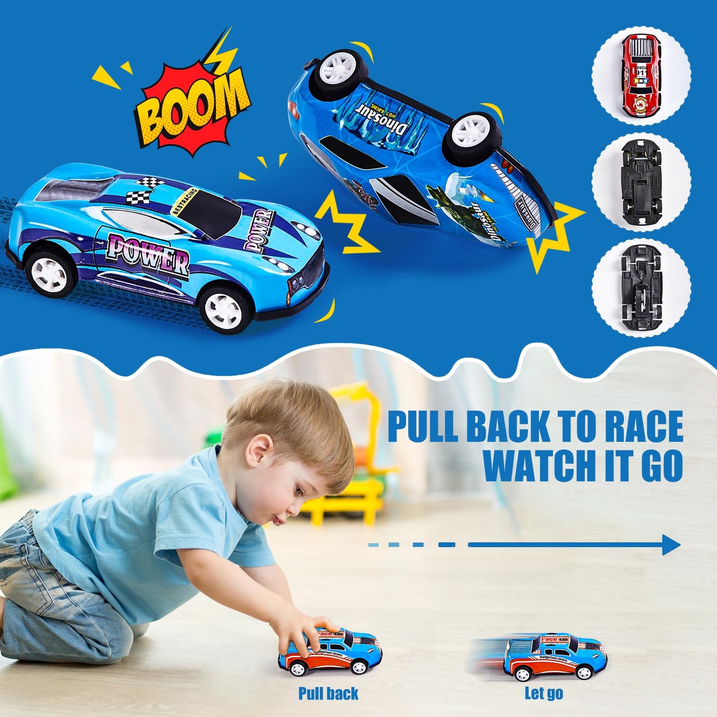 ZHFUYS 36-Piece Metal Pull Back Cars Set for Kids 3-8 | Durable, Safe, Colorful Toy Cars