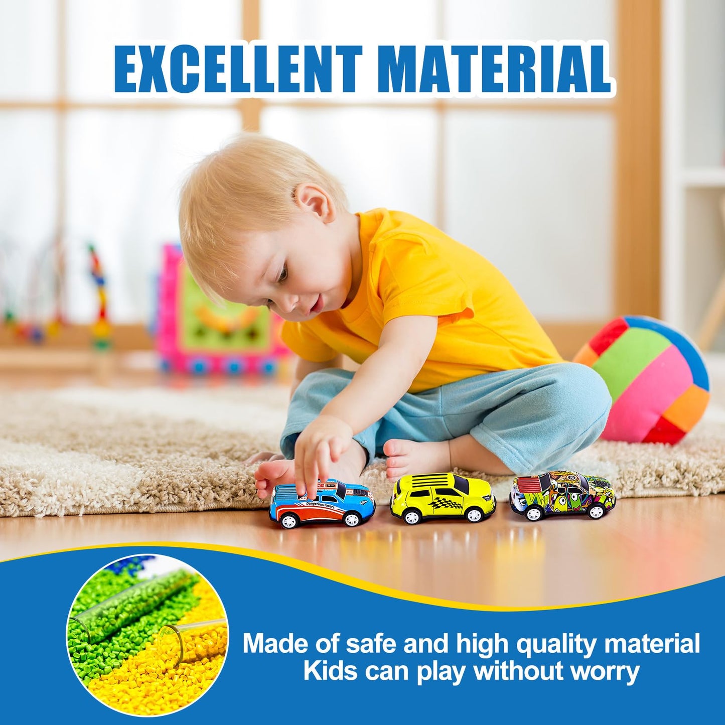 ZHFUYS 36-Piece Metal Pull Back Cars Set for Kids 3-8 | Durable, Safe, Colorful Toy Cars