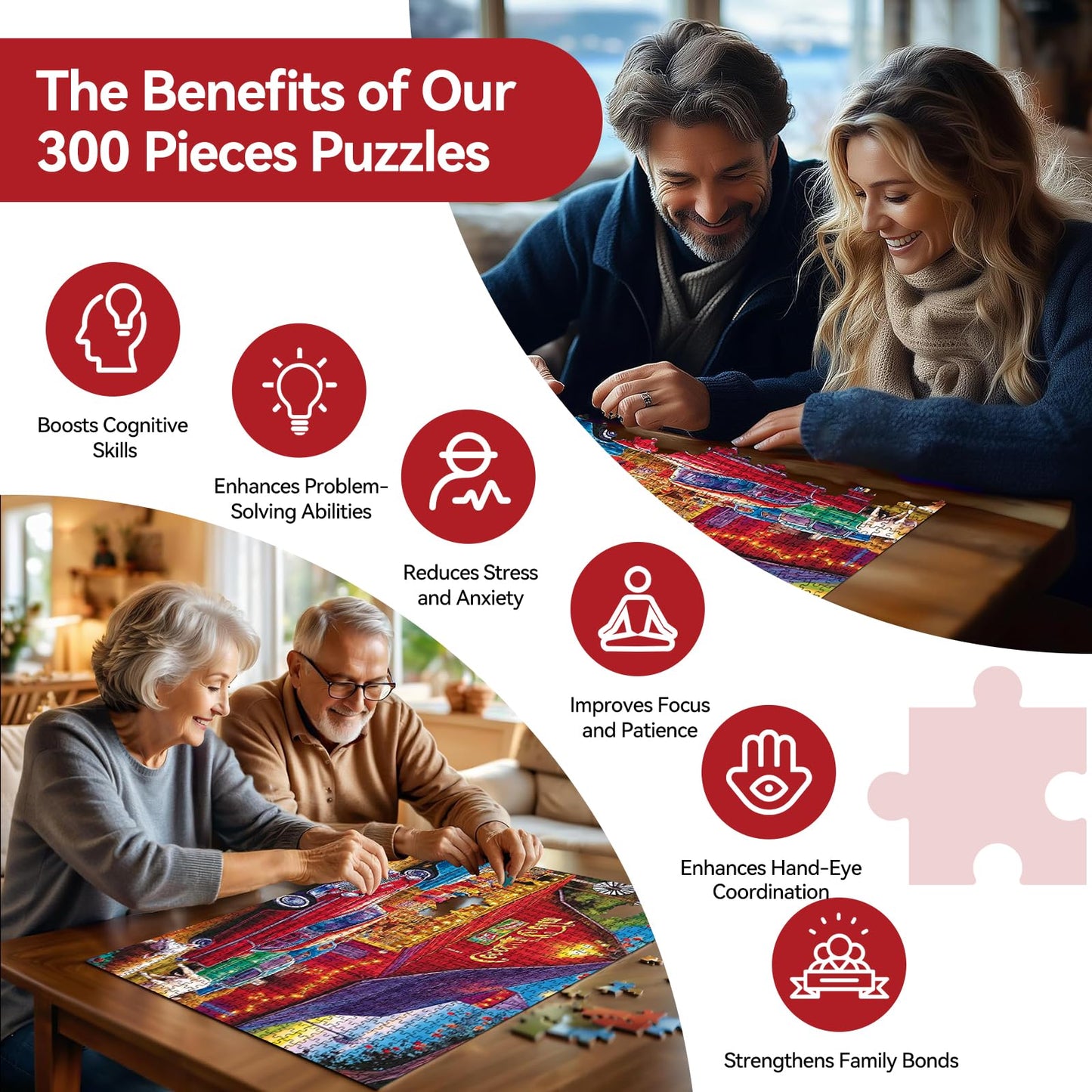 Zhiseoyi 300-Piece Night Car Life Jigsaw Puzzle for Adults – Challenging Puzzle, Unique Artwork, 20.5 x 15 Inches