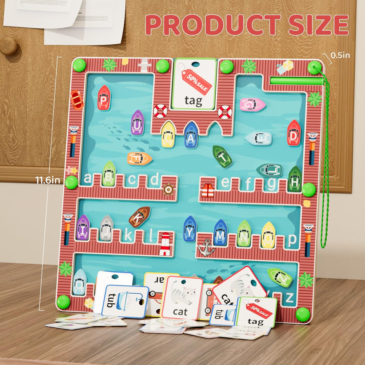 zhiwuzhu Magnetic Alphabet Maze – Montessori Toddler Puzzle for Ages 2-4