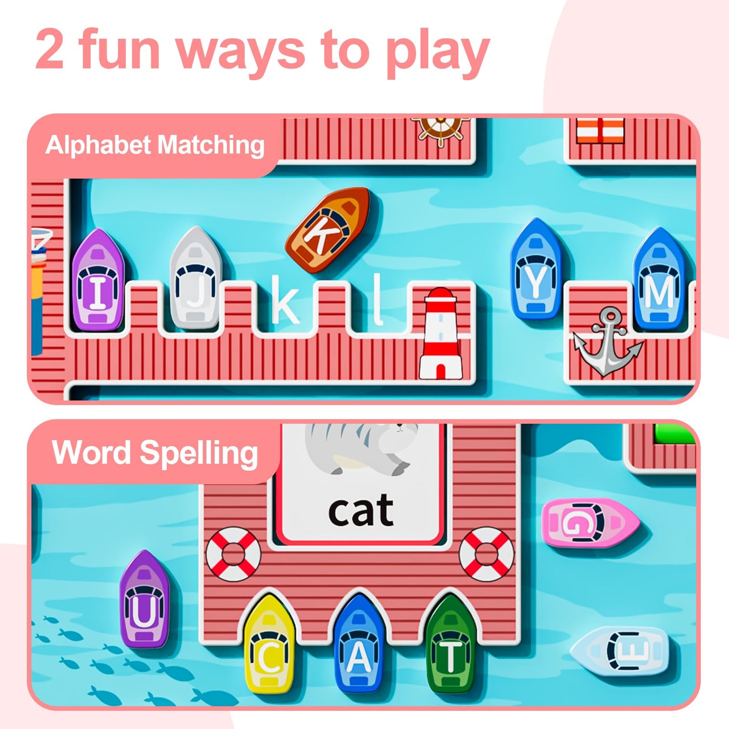 zhiwuzhu Magnetic Alphabet Maze – Montessori Toddler Puzzle for Ages 2-4