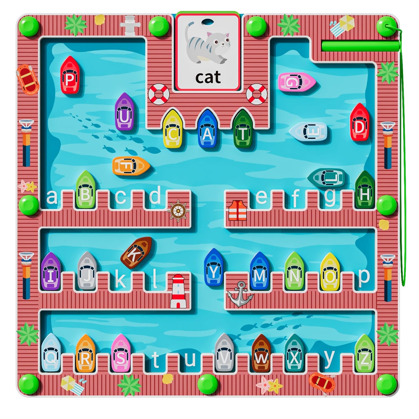 zhiwuzhu Magnetic Alphabet Maze – Montessori Toddler Puzzle for Ages 2-4