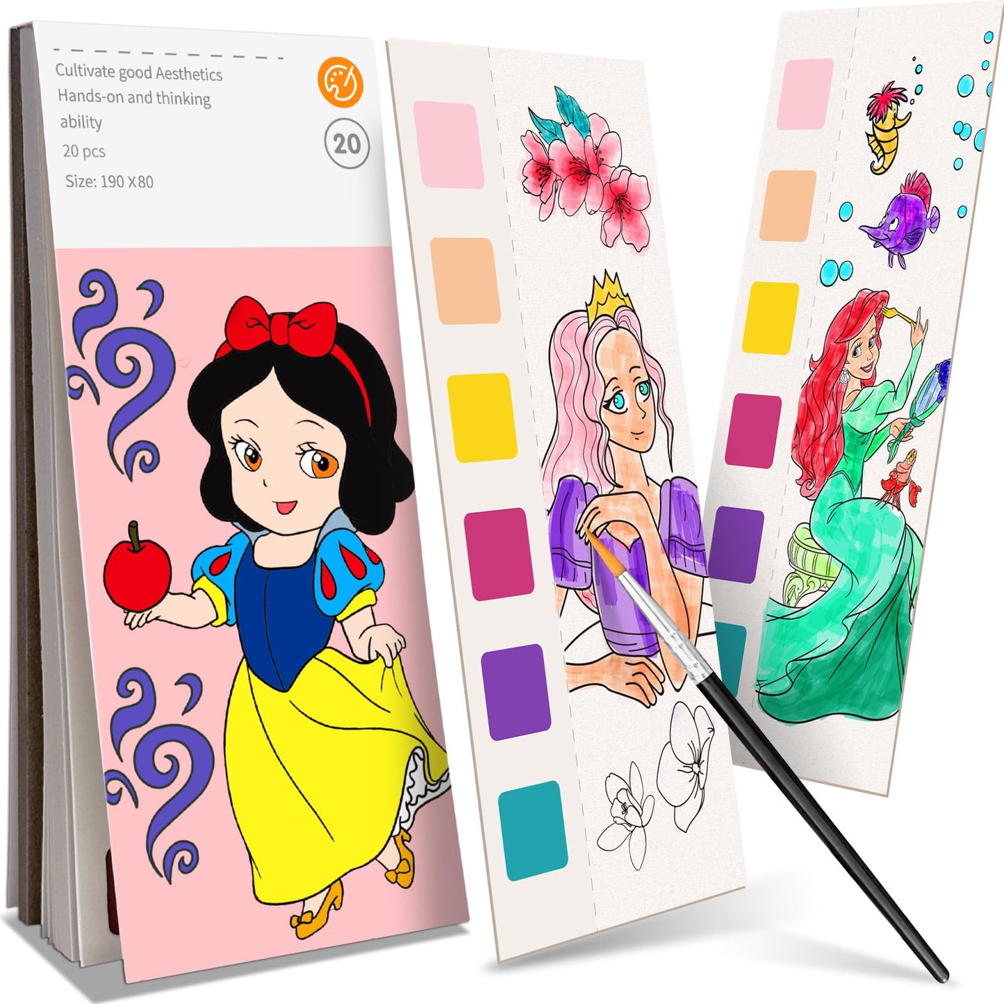 ZHOC Watercolor Books for Kids – Mess-Free Pocket Painting Set (Ages 3-8+)