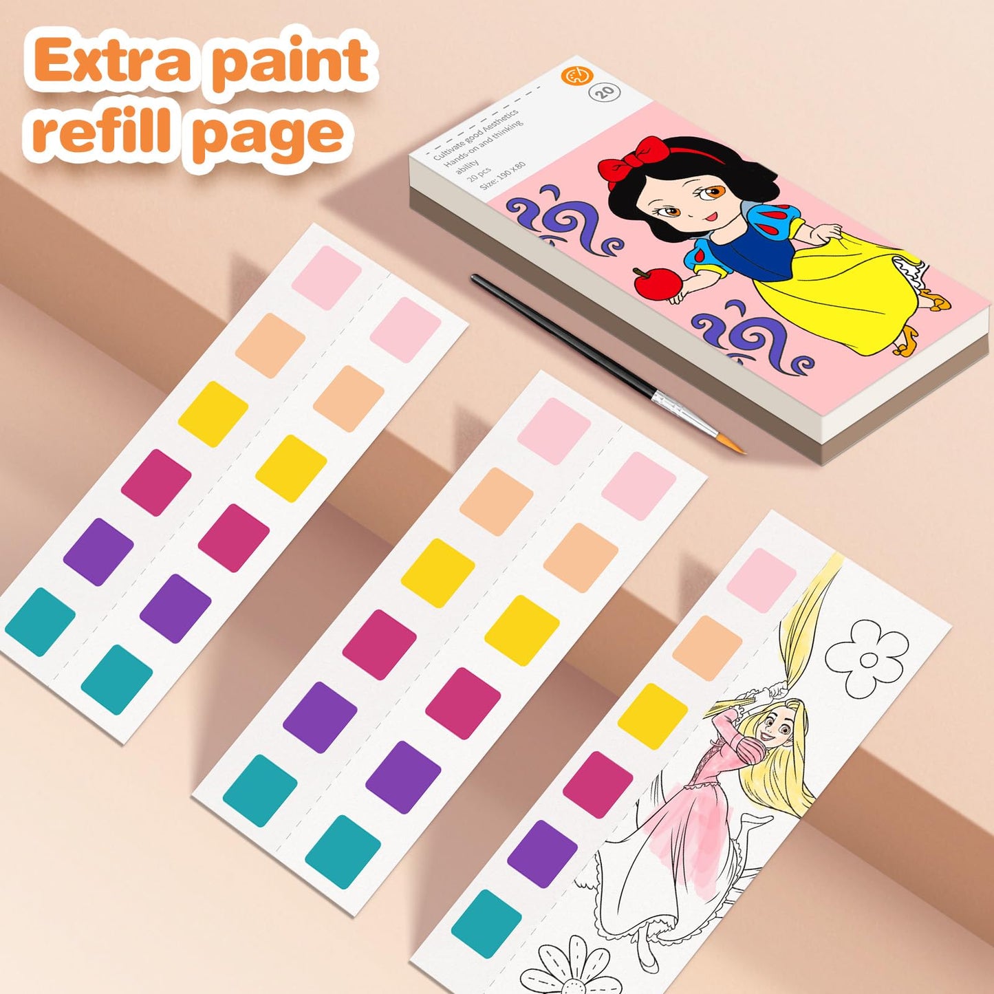 ZHOC Watercolor Books for Kids – Mess-Free Pocket Painting Set (Ages 3-8+)
