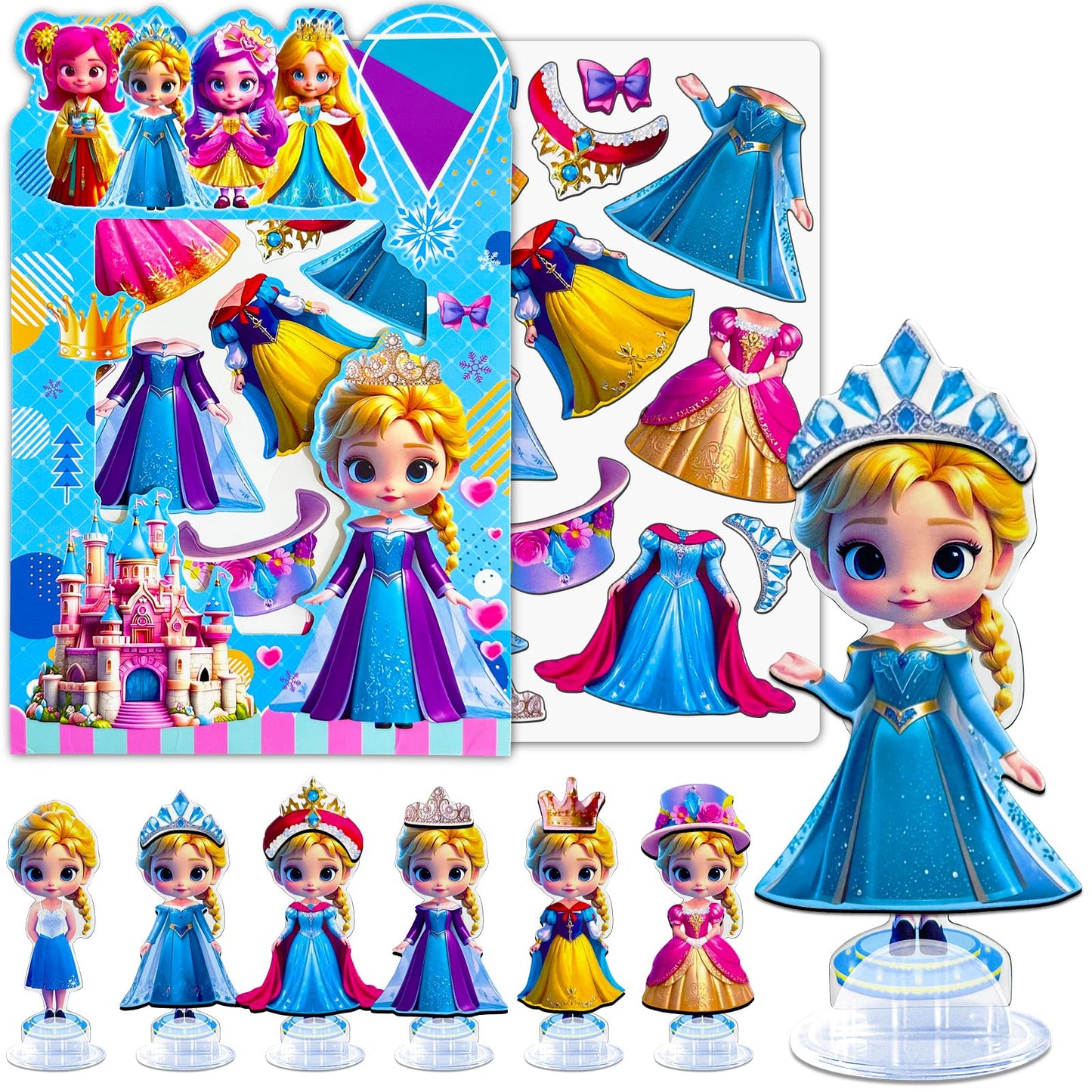 ZHOC Magnetic Dress Up Dolls for Girls – Travel-Ready Dress-Up Kit with Accessories