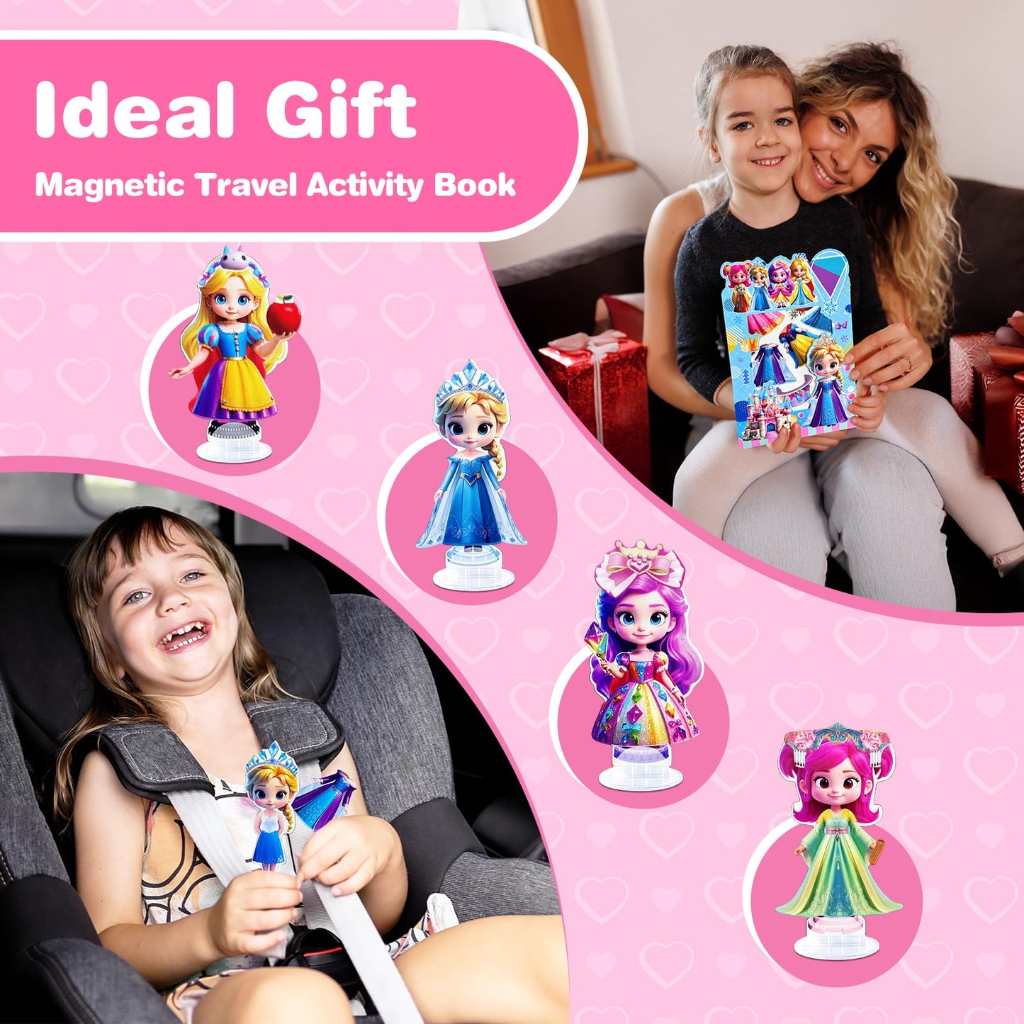 ZHOC Magnetic Dress Up Dolls for Girls – Travel-Ready Dress-Up Kit with Accessories