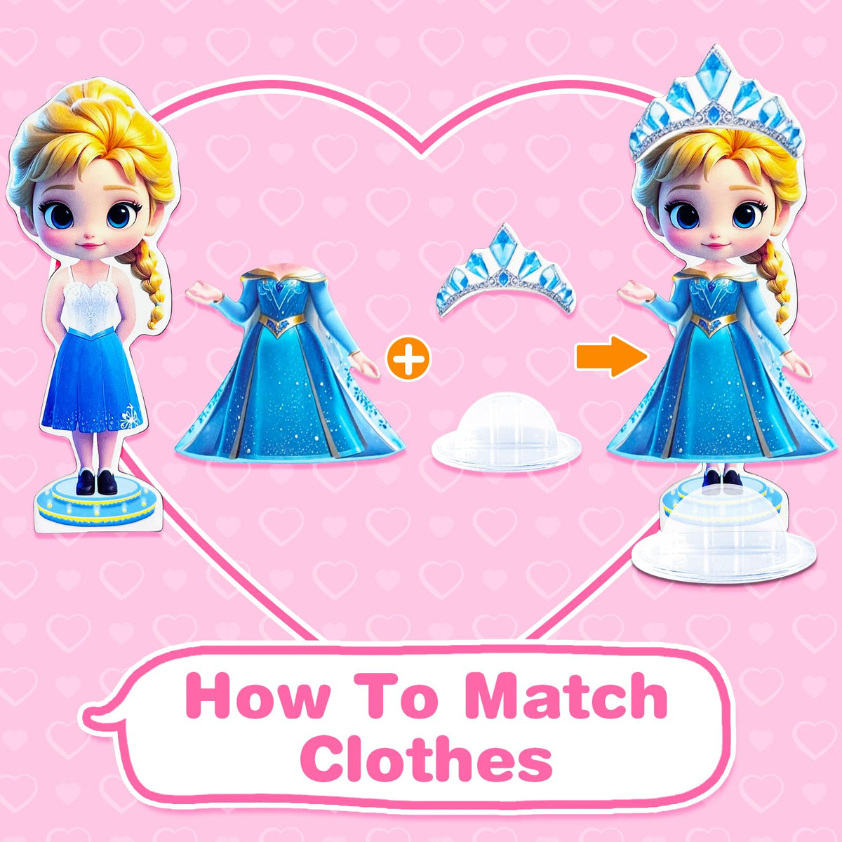 ZHOC Magnetic Dress Up Dolls for Girls – Travel-Ready Dress-Up Kit with Accessories