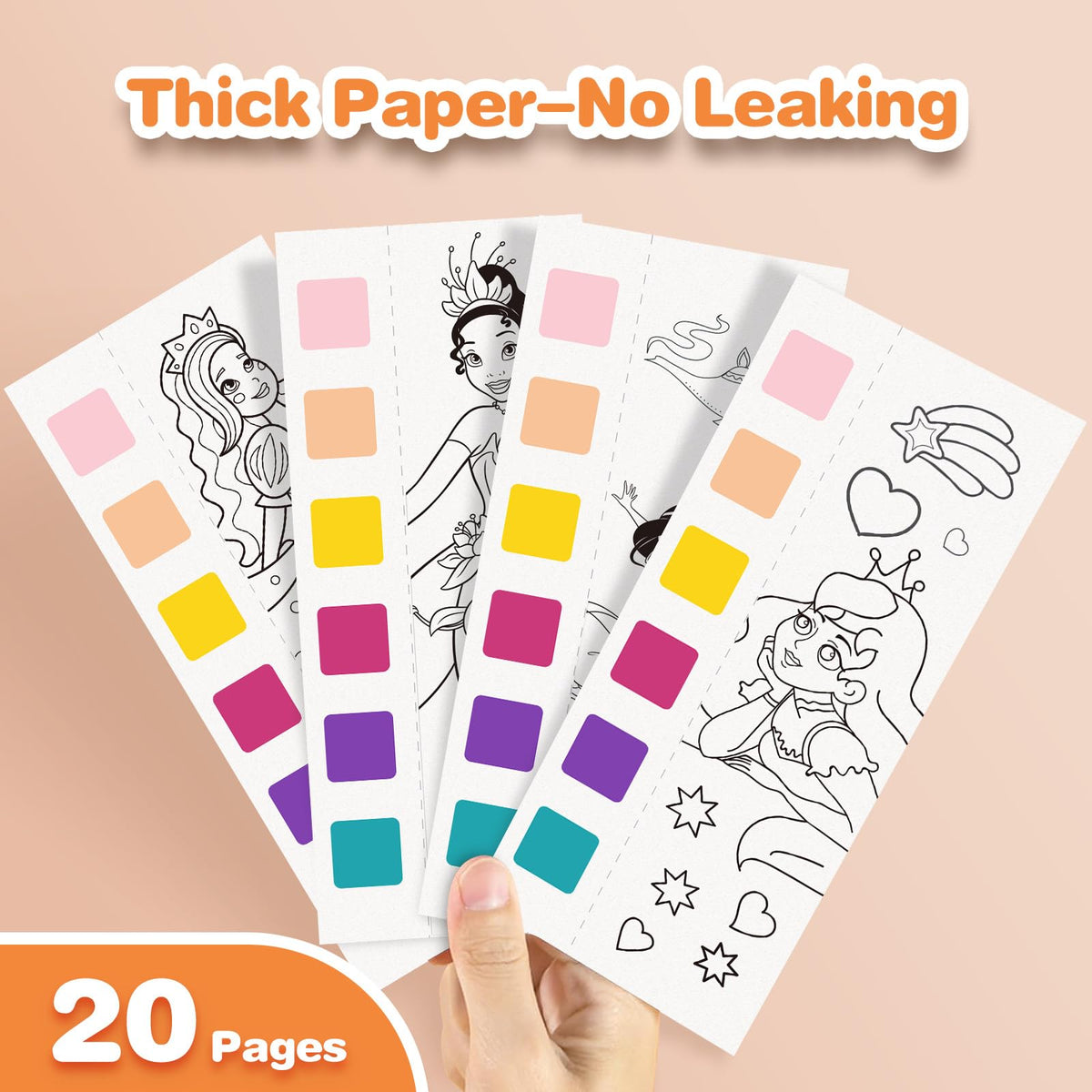ZHOC Watercolor Books for Kids – Mess-Free Pocket Painting Set (Ages 3-8+)