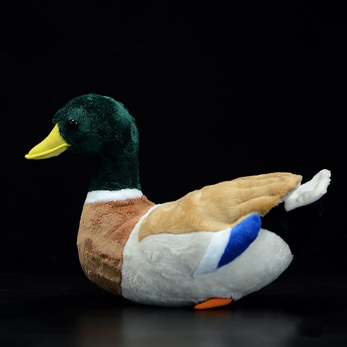 ZHONGXIN MADE Simulation Mallard Duck Plush Toy – 13” Handmade Green Mallard Plush