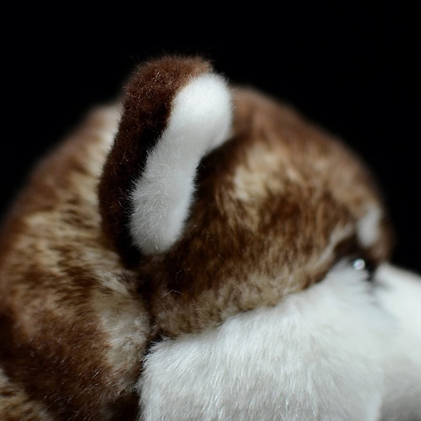 ZHONGXIN MADE Siberian Husky Plush Toy – Realistic 11-Inch Brown Puppy, Handmade Gift