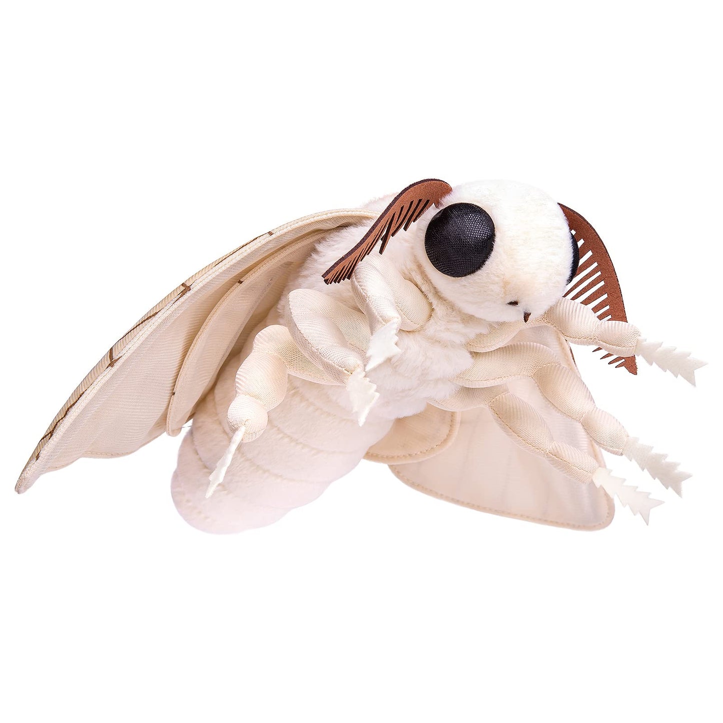 ZHONGXIN MADE Silk Moth Plush Toy - 11in Realistic Moth with Big Wings