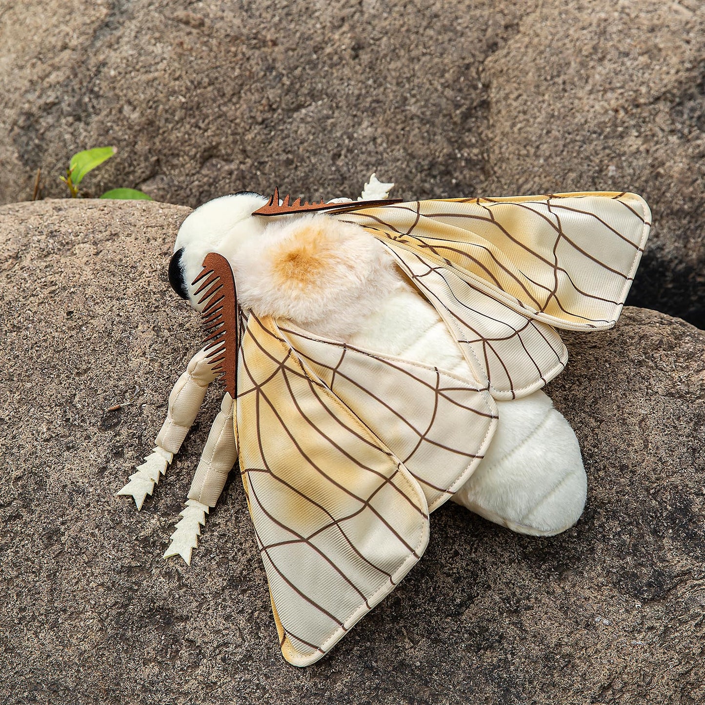 ZHONGXIN MADE Silk Moth Plush Toy - 11in Realistic Moth with Big Wings