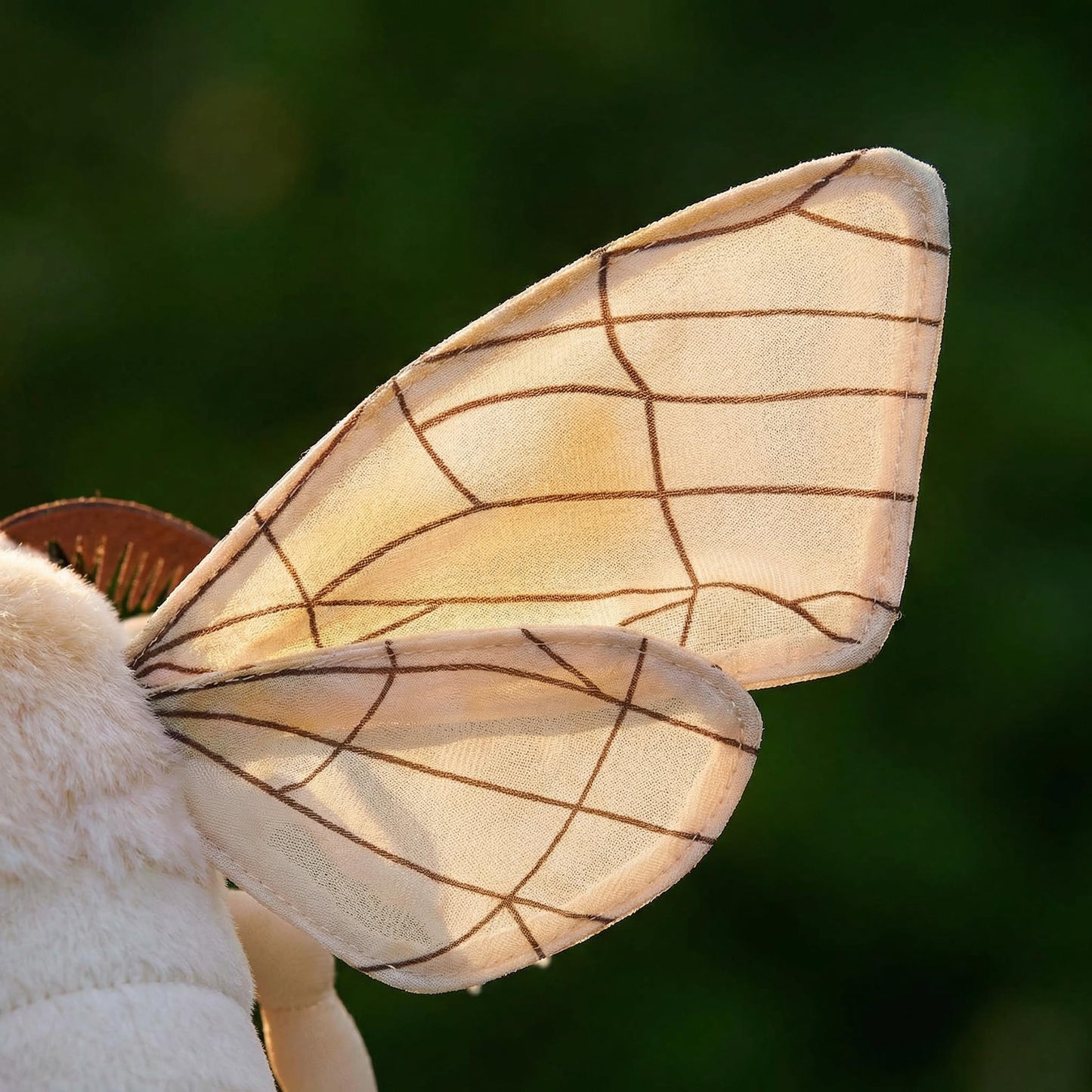 ZHONGXIN MADE Silk Moth Plush Toy - 11in Realistic Moth with Big Wings