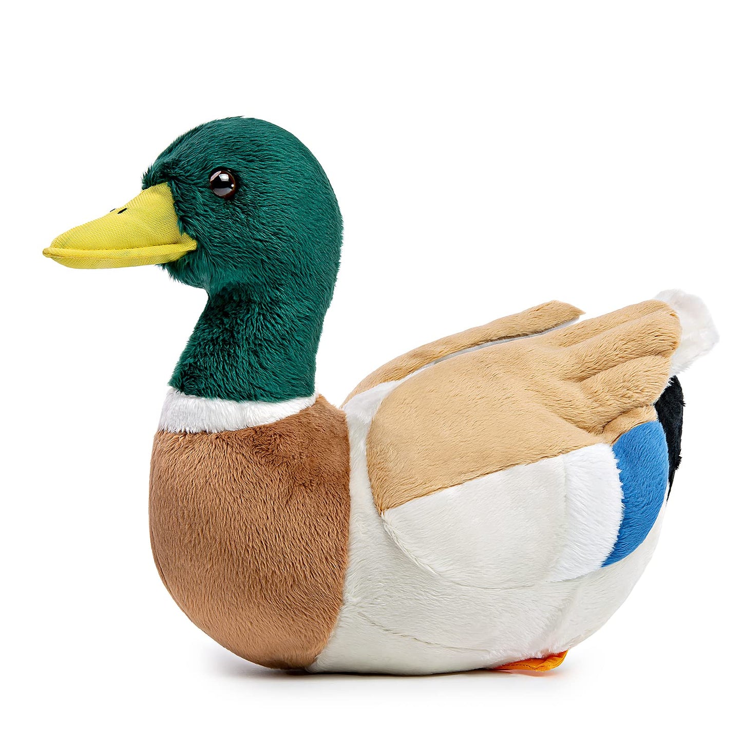 ZHONGXIN MADE Simulation Mallard Duck Plush Toy – 13” Handmade Green Mallard Plush