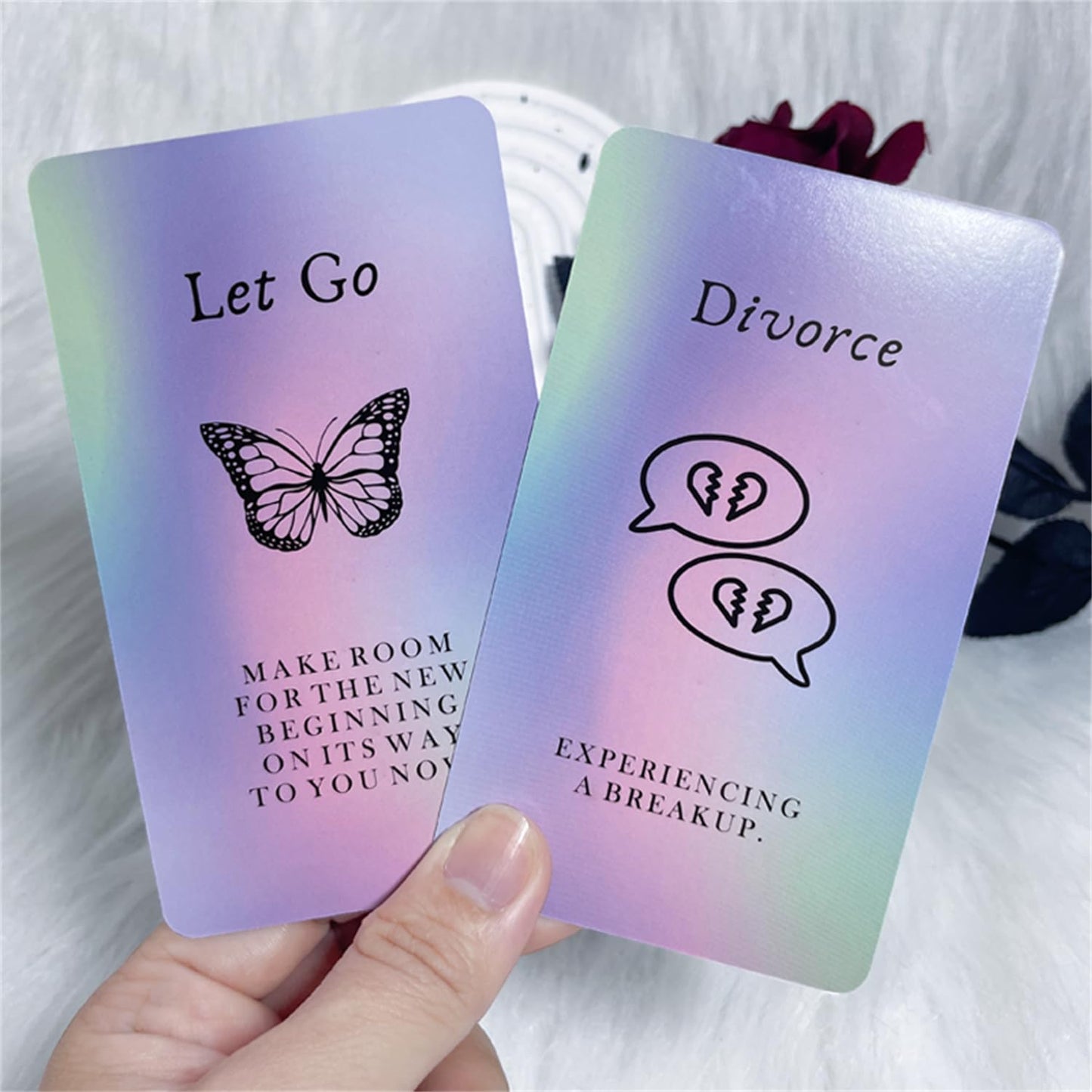 ZHQGYN Love Oracle Cards – Twin Flame Tarot Cards | 40-Card Romance Deck