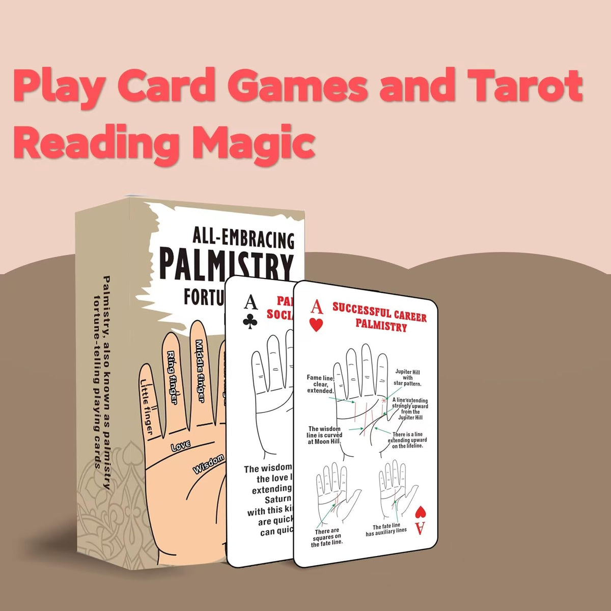 ZHQGYN All-Embracing Palmistry Oracle Cards for Beginners – Fortune-Telling Deck & Playing Cards
