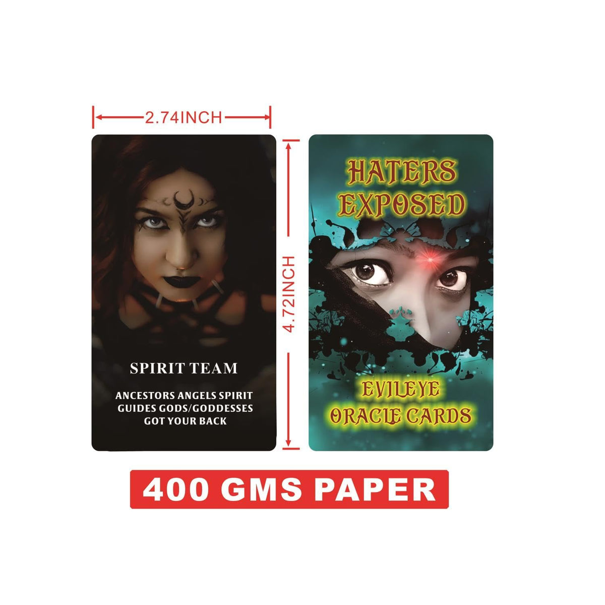 ZHQGYN Evil Eye Oracle Cards – Haters Exposed, Return to Sender, Insight & Revelation