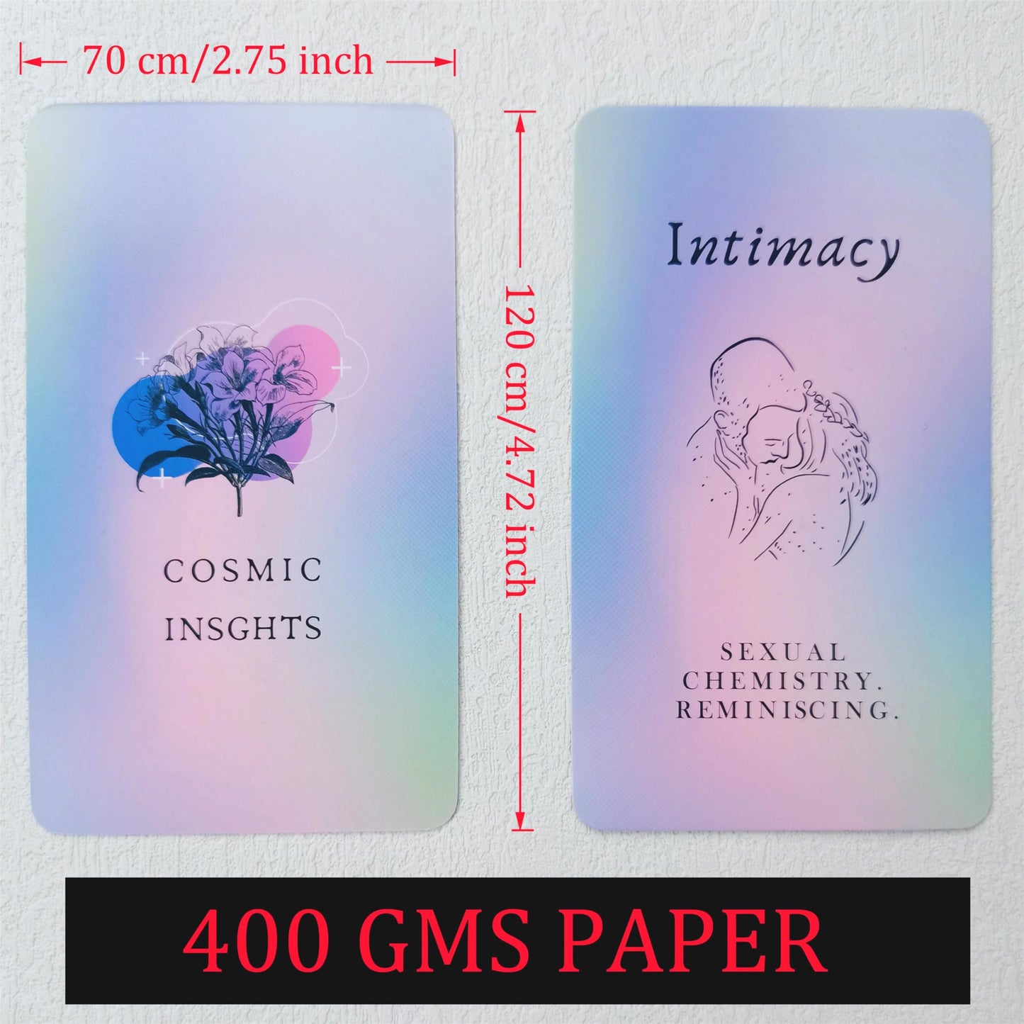 ZHQGYN Love Oracle Cards – Twin Flame Tarot Cards | 40-Card Romance Deck