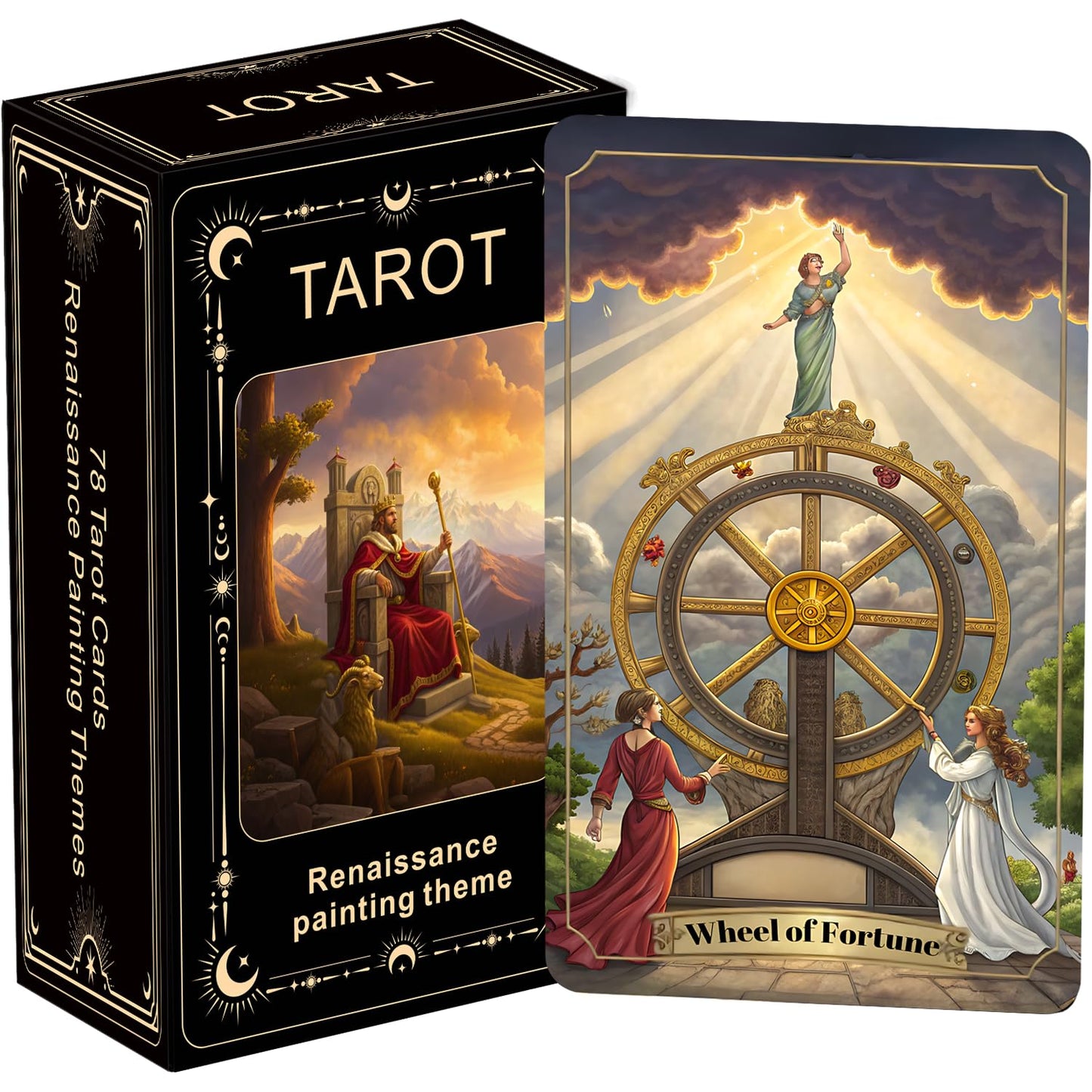 ZHQGYN Renaissance Themed Tarot Deck for Beginners | Fine Art Tarot Cards