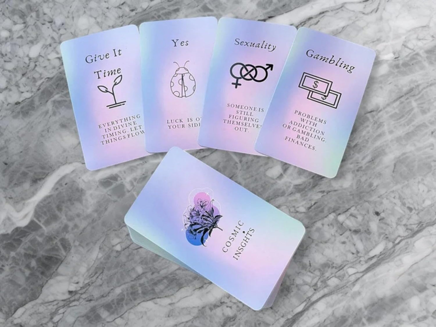 ZHQGYN Love Oracle Cards – Twin Flame Tarot Cards | 40-Card Romance Deck