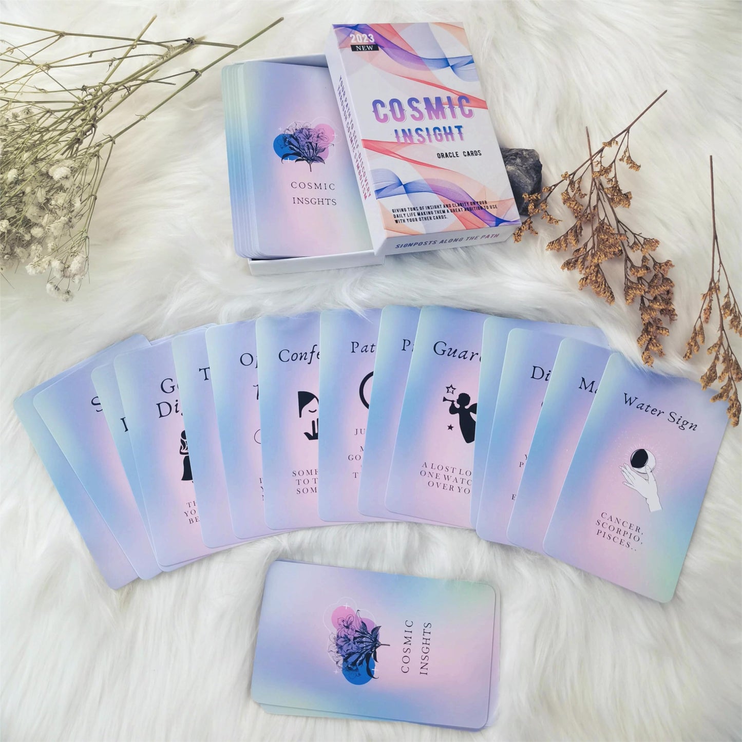 ZHQGYN Love Oracle Cards – Twin Flame Tarot Cards | 40-Card Romance Deck