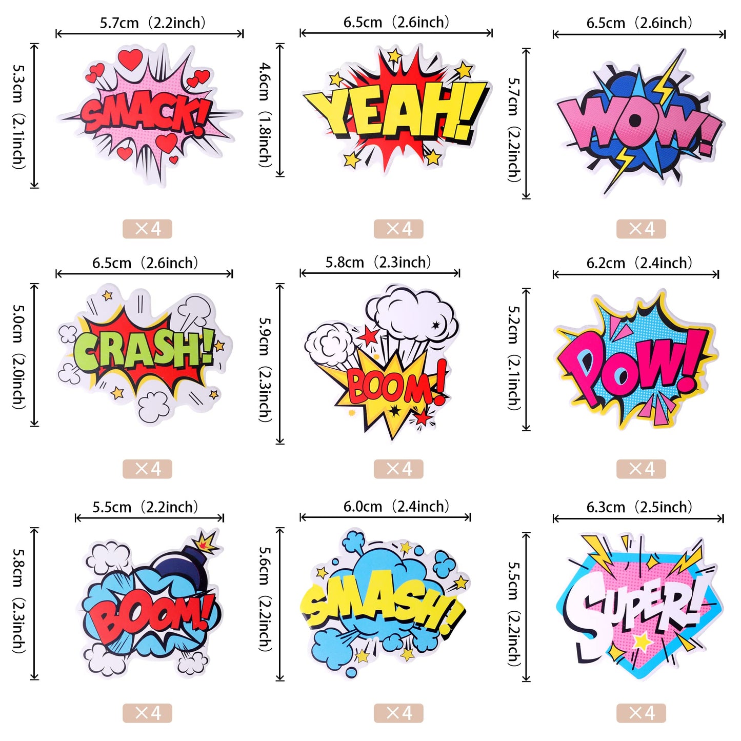 ZHUOWEISM 36 PCS Super Hero Boom Cupcake Toppers & Wrappers for Hero Theme Parties